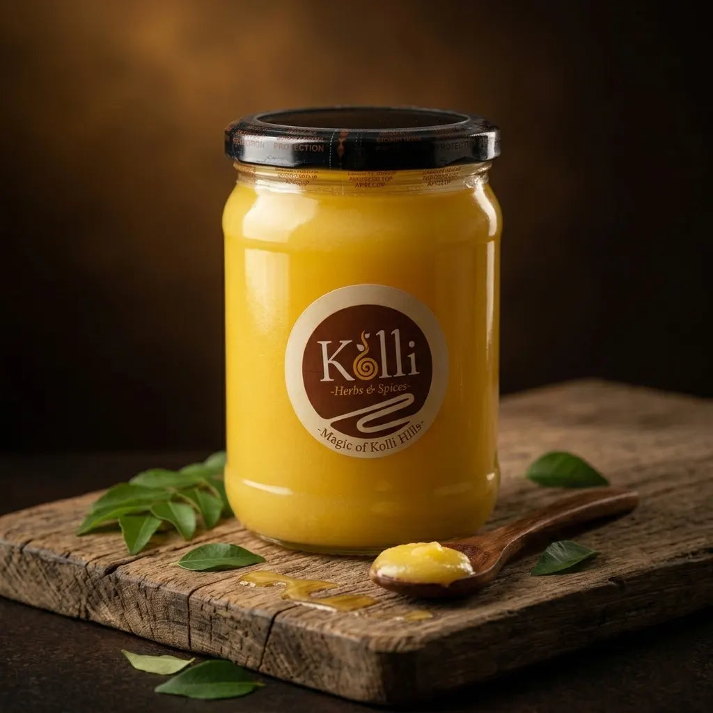 Kolli Herbs and Spices Ghee in a glass jar Main image